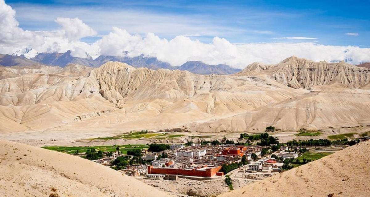Medieval Earthen walled city of Lo Manthang